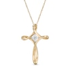 Thumbnail Image 0 of 1/15 CT. T.W. Diamond Loop Cross Pendant in 10K Gold