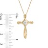 Thumbnail Image 2 of 1/15 CT. T.W. Diamond Loop Cross Pendant in 10K Gold