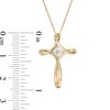 Thumbnail Image 1 of 1/15 CT. T.W. Diamond Loop Cross Pendant in 10K Gold