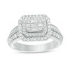 Thumbnail Image 1 of Vera Wang Love Collection 1 CT. T.W. Composite Diamond Vintage Style Engagement Ring in 14K White Gold
