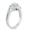 Thumbnail Image 1 of Vera Wang Love Collection 1 CT. T.W. Diamond Swirl Frame Split Shank Engagement Ring in 14K White Gold