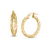 Thumbnail Image 0 of Made in Italy 20.0mm Twisted Tube Hoop Earrings in 14K Gold