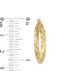 Made in Italy 20.0mm Twisted Tube Hoop Earrings in 14K Gold