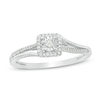 Thumbnail Image 0 of 1/10 CT. T.W. Diamond Square Frame Bypass Promise Ring in 10K White Gold