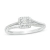 Thumbnail Image 1 of 1/10 CT. T.W. Diamond Square Frame Bypass Promise Ring in 10K White Gold