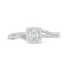 Thumbnail Image 2 of 1/10 CT. T.W. Diamond Square Frame Bypass Promise Ring in 10K White Gold