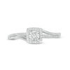 Thumbnail Image 3 of 1/10 CT. T.W. Diamond Square Frame Bypass Promise Ring in 10K White Gold
