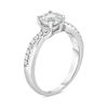 Thumbnail Image 2 of 1/2 CT. T.W. Diamond Frame Twist Shank Engagement Ring in 10K White Gold