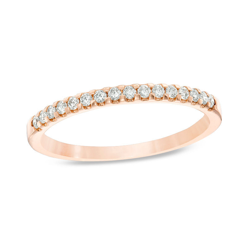 Main Image 1 of 1/5 CT. T.W. Diamond Band in 10K Rose Gold