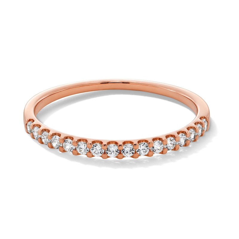 Main Image 1 of 1/5 CT. T.W. Diamond Band in 10K Rose Gold