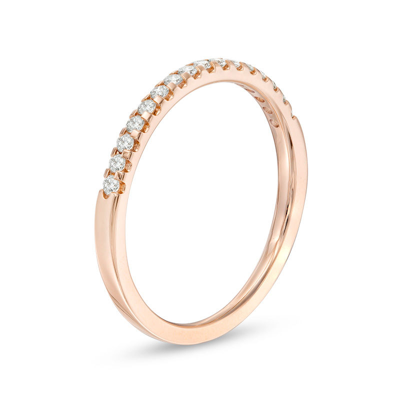 Main Image 2 of 1/5 CT. T.W. Diamond Band in 10K Rose Gold