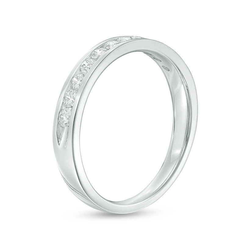 Channel Set Wedding Band