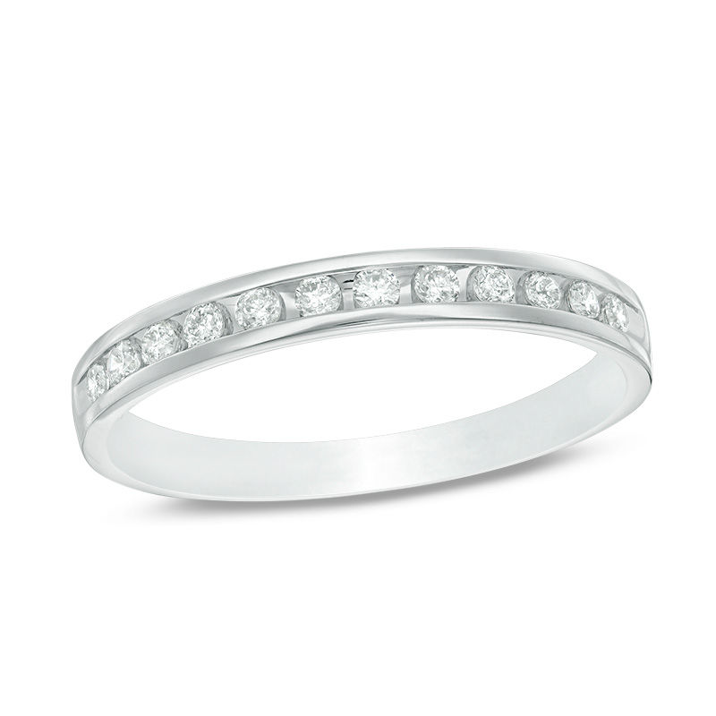 Main Image 1 of 3/8 CT. T.W. Diamond Channel-Set Band in 10K White Gold