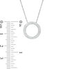Thumbnail Image 2 of 1/20 CT. T.W. Diamond Circle Outline Pendant in 10K White Gold