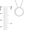 Thumbnail Image 2 of 1/10 CT. T.W. Diamond Circle Pendant in Sterling Silver