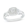 Thumbnail Image 1 of 1/6 CT. T.W. Composite Diamond Cushion Frame Ring in Sterling Silver