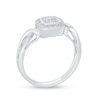 Thumbnail Image 1 of 1/6 CT. T.W. Composite Diamond Cushion Frame Ring in Sterling Silver