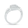 Thumbnail Image 2 of 1/6 CT. T.W. Composite Diamond Cushion Frame Ring in Sterling Silver