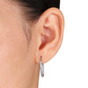 Thumbnail Image 1 of 1/4 CT. T.W. Diamond Inside-Out Hoop Earrings in 10K Rose Gold