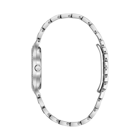Ladies\' Bulova Crystal Accent Watch (Model: 96L243 Bulova Crystal Collection Silver Dial Silver Steel Strap  main image 2