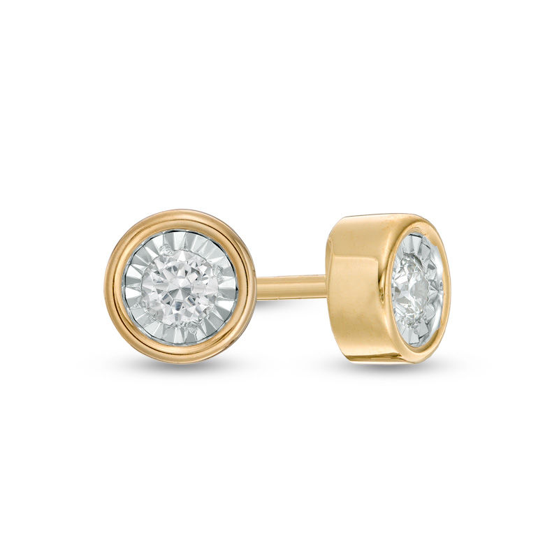 1/10 CT. T.W. Diamond Solitaire Stud Earrings in 10K Gold