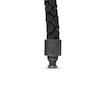 Thumbnail Image 1 of Men's Black IP Stainless Steel Bead and Black Woven Leather Bracelet - 8.5"