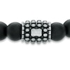 Thumbnail Image 2 of 8.0mm Onyx Stretch Bracelet with Stainless Steel Bead - 8.5"