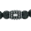 Thumbnail Image 1 of Men's 8.0mm Lava Bead Stainless Steel Stretch Bracelet - 8.5"
