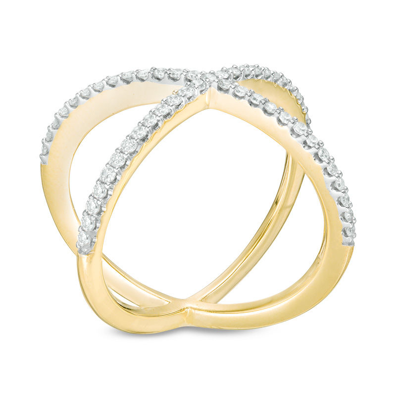 Main Image 2 of 1/3 CT. T.W. Diamond Orbit Ring in 10K Gold