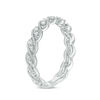 Thumbnail Image 2 of 1/4 CT. T.W. Diamond Twist Vintage-Style Stackable Band in 14K White Gold
