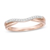 Thumbnail Image 1 of 1/20 CT. T.W. Diamond Twist Contour Wedding Band in 14K Rose Gold