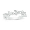 Thumbnail Image 1 of 1/8 CT. T.W. Diamond Vine Vintage-Style Band in 10K White Gold