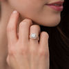 Thumbnail Image 3 of 1 CT. T.W. Quad Princess-Cut Diamond Double Frame Twist Bridal Set in 14K Two-Tone Gold
