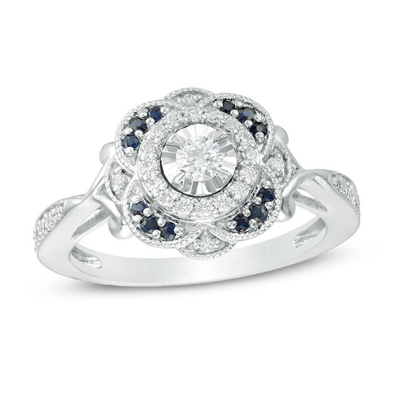 Details about  / 925 Sterling Silver Genuine Blue Sapphire Ring QTESNT-QR40 1.10 Carat Size 7
