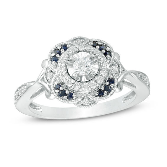 Details about / 925 Sterling Silver Genuine Blue Sapphire Ring QTESNT-QR40 1.10 Carat Size 7