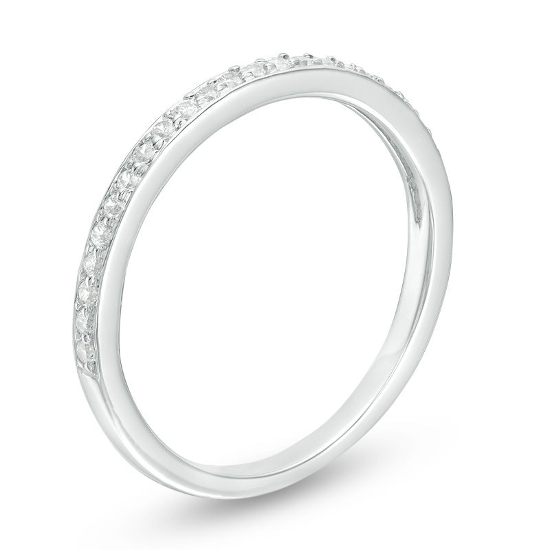 Main Image 2 of 1/6 CT. T.W. Diamond Wedding Band in 10K White Gold