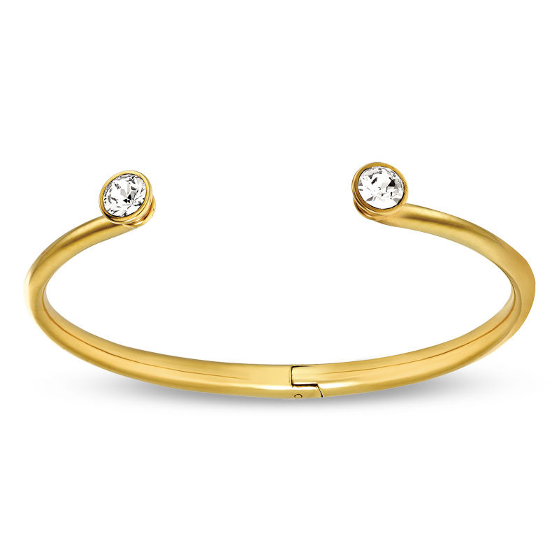 Main Image 4 of Ladies' Exclusive Bulova Crystal Accent Gold-Tone Watch and Bangle Boxed Set (Model: 98X115)