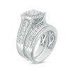 Thumbnail Image 2 of 2 CT. T.W. Diamond Frame Multi-Row Bridal Set in 10K White Gold