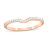 Thumbnail Image 0 of 1/10 CT. T.W. Diamond Contour Wedding Band in 10K Rose Gold