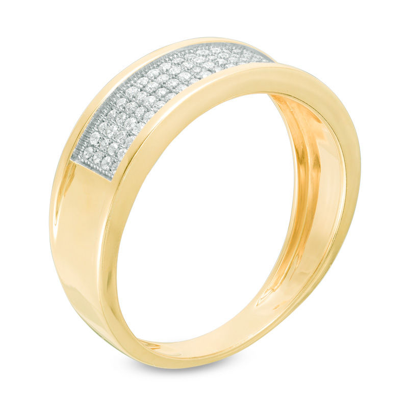 Main Image 2 of 1/4 CT. T.W. Diamond Wedding Band in 10K Gold