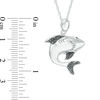 Thumbnail Image 2 of 1/8 CT. T.W. Black Diamond Shark Pendant in Sterling Silver