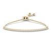 Thumbnail Image 1 of 1/10 CT. T.W. Diamond Bar Bolo Bracelet in Sterling Silver with 14K Gold Plate - 9.0"