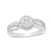 Thumbnail Image 1 of 1/3 CT. T.W. Multi-Diamond Bypass Promise Ring in 10K White Gold