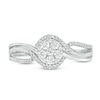 Thumbnail Image 2 of 1/3 CT. T.W. Composite Diamond Bypass Promise Ring in 10K White Gold