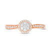 Thumbnail Image 2 of 1/4 CT. T.W. Composite Diamond Frame Promise Ring in 10K Rose Gold