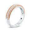 Thumbnail Image 1 of Vera Wang Love Collection 1/3 CT. T.W. Diamond Rope Anniversary Band in 14K Two-Tone Gold