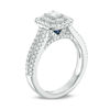 Thumbnail Image 1 of Vera Wang Love Collection 1 CT. T.W. Emerald-Cut Diamond Double Frame Engagement Ring in 14K White Gold