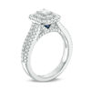 Thumbnail Image 2 of Vera Wang Love Collection 1 CT. T.W. Emerald-Cut Diamond Double Frame Engagement Ring in 14K White Gold