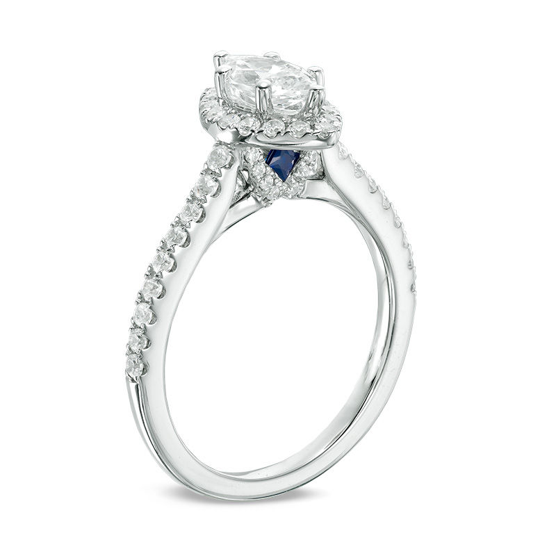 Vera Wang Love Collection 1 CT. T.W. Marquise Diamond Frame Engagement Ring in 14K White Gold