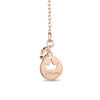 Thumbnail Image 1 of Enchanted Disney Belle 1/10 CT. T.W. Diamond Rose Pendant in 10K Rose Gold - 19"